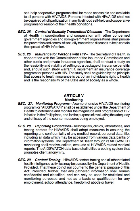 RA 8504: Philippine AIDS Prevention and Control Act of 1998 ~ Living ...