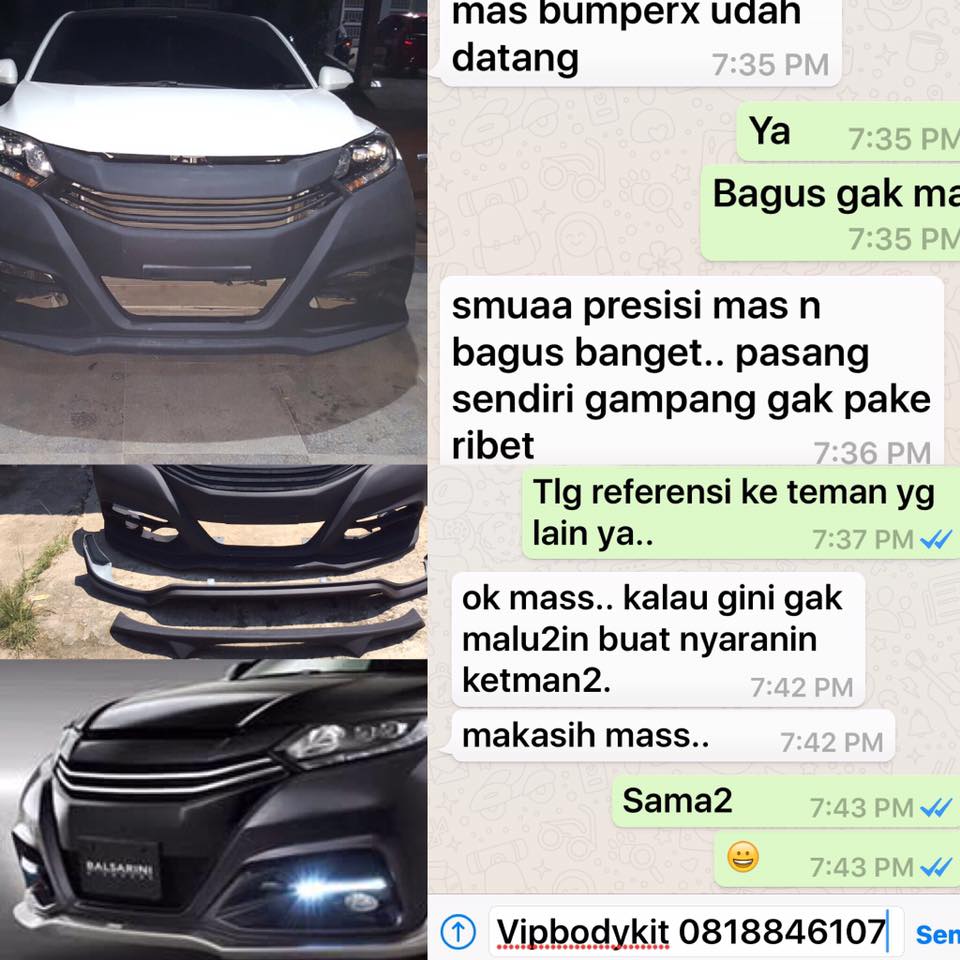 Testimoni Customer Makassar Bodykit HRV Balsarini Model Macam2