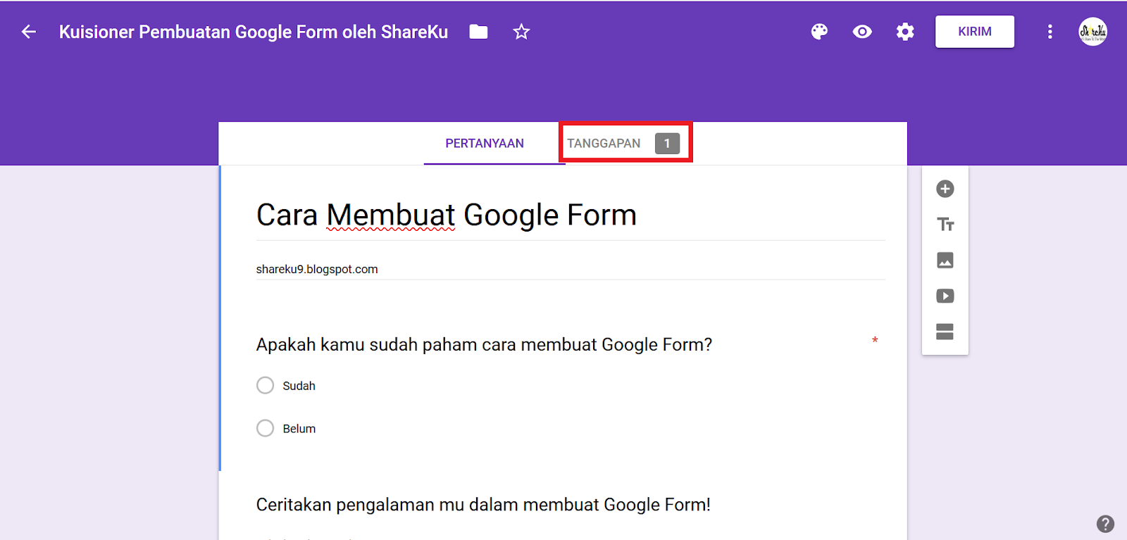 Cara Membuat Google Form Untuk Kuisioner Survey - Gubuk Pintar