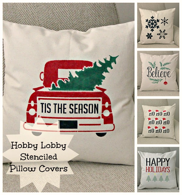 Easy DIY Hobby Lobby Stenciled Pillow Cover Organized Clutter