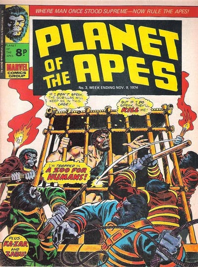 Planet of the Apes #3, Marvel UK