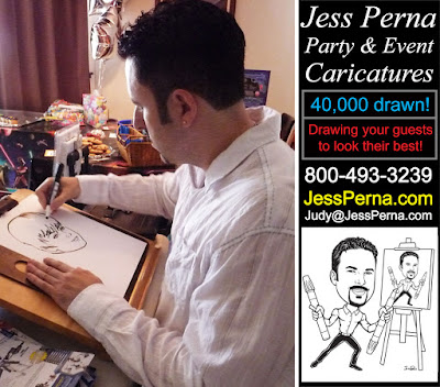 Jess Perna Las Vegas Best Caricaturist Drawing