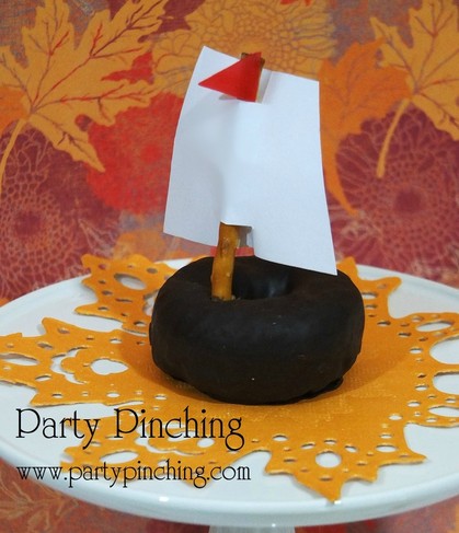 Doughnut Sailboat for Thanksgiving.