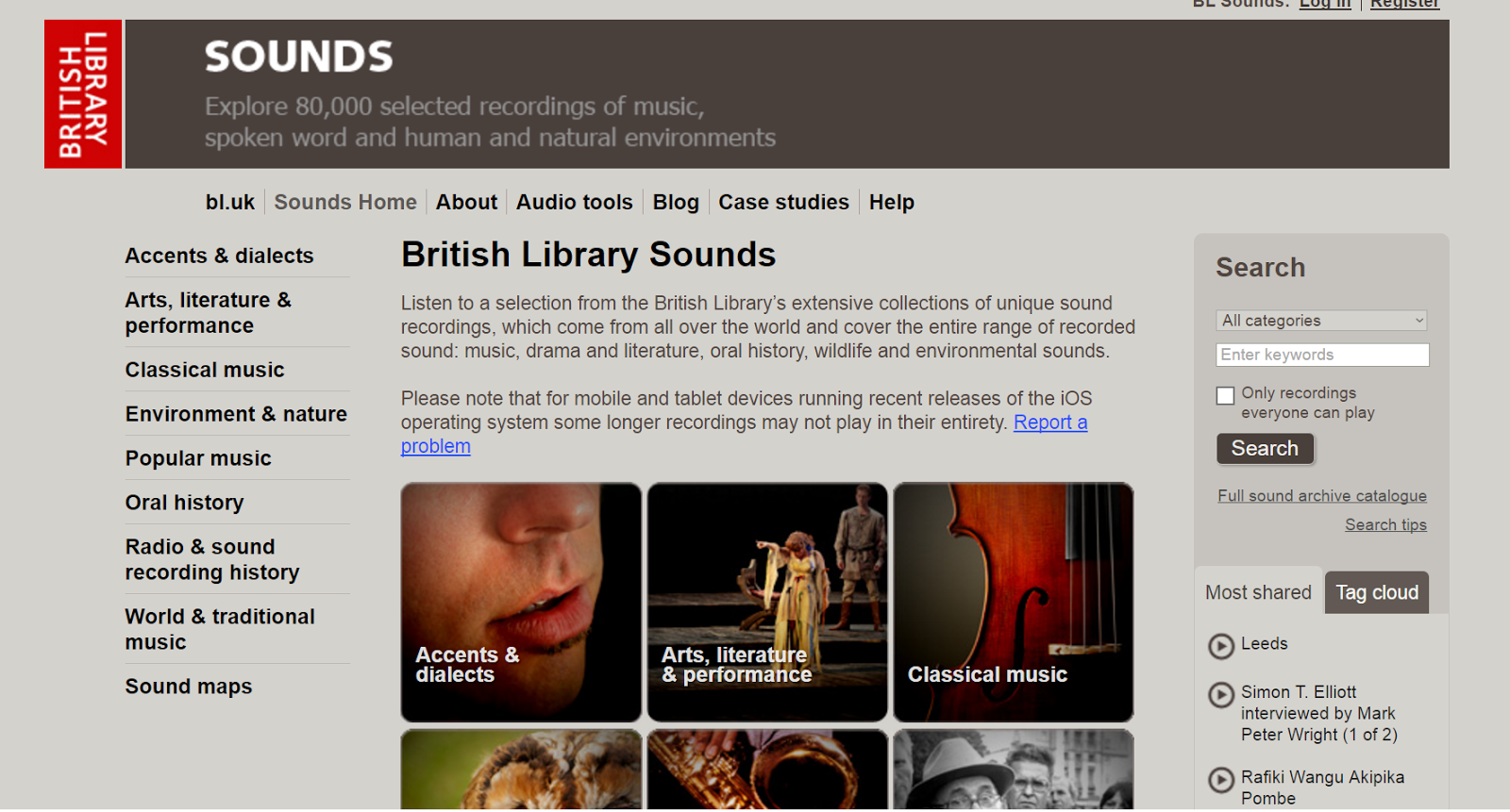 kutatásiNapló The British Library Sounds