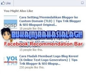 Cara Memasang Facebook Recommendation Bar di Blogger