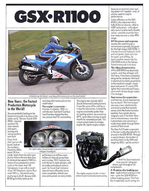 Suzuki GSX R 1100 Brochure