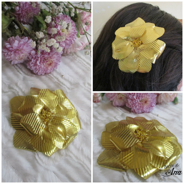 Accesorios dorados para el cabello