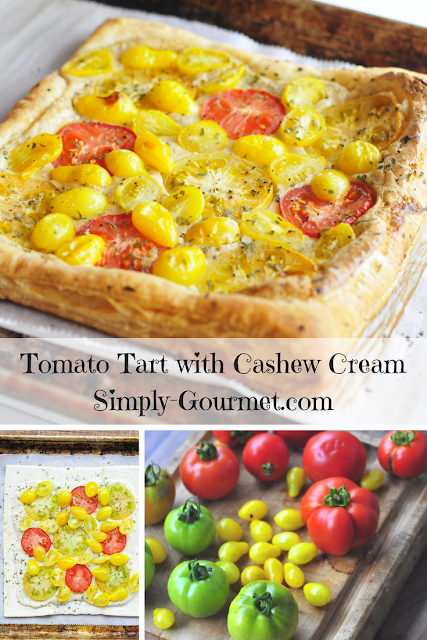 Simply Gourmet: Vegan Tomato Tart with Cashew Cream