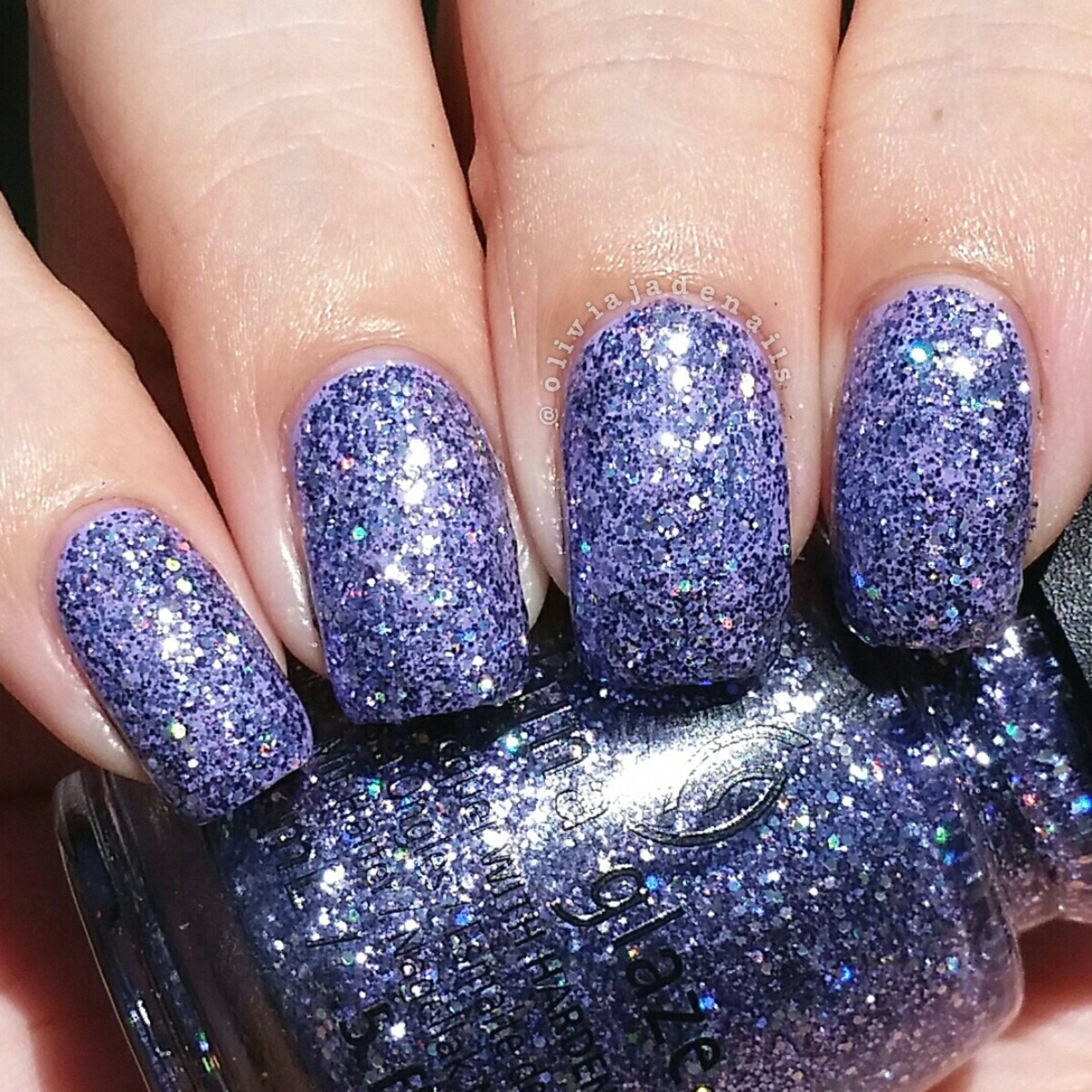 China Glaze Pick My Up Purple (over CG Tart-y For The Party) swatched by Olivia Jade Nails