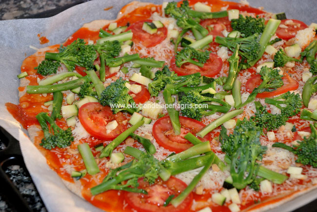 Pizza de bimi casera Pizza de bimi casera