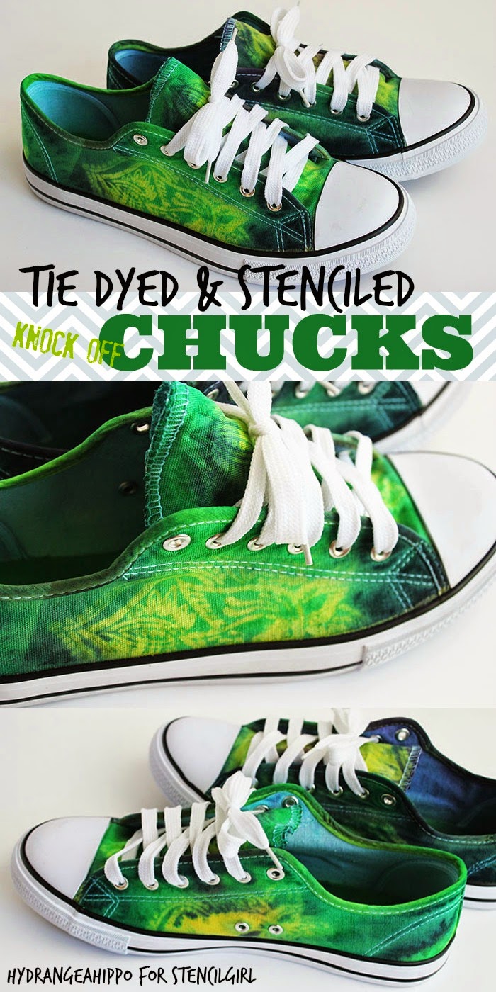 StencilGirl Talk Back to School Chic How to Stencil and Tie Dye Shoes