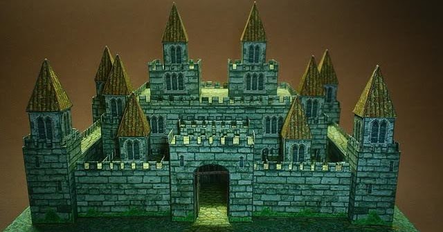 PAPERMAU: A Medieval Castle Paper Model In Minecraft Style - by