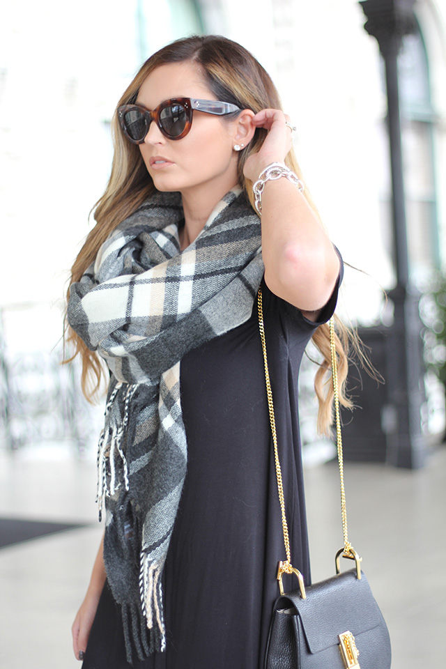 Megan Runion // For All Things Lovely: A Casual #LBD + Blanket Scarf