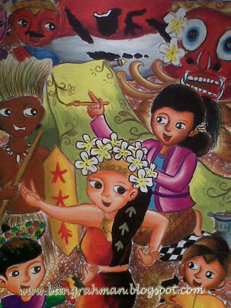 Contoh Gambar Ilustrasi Tentang Kebudayaan Indonesia Iluszi