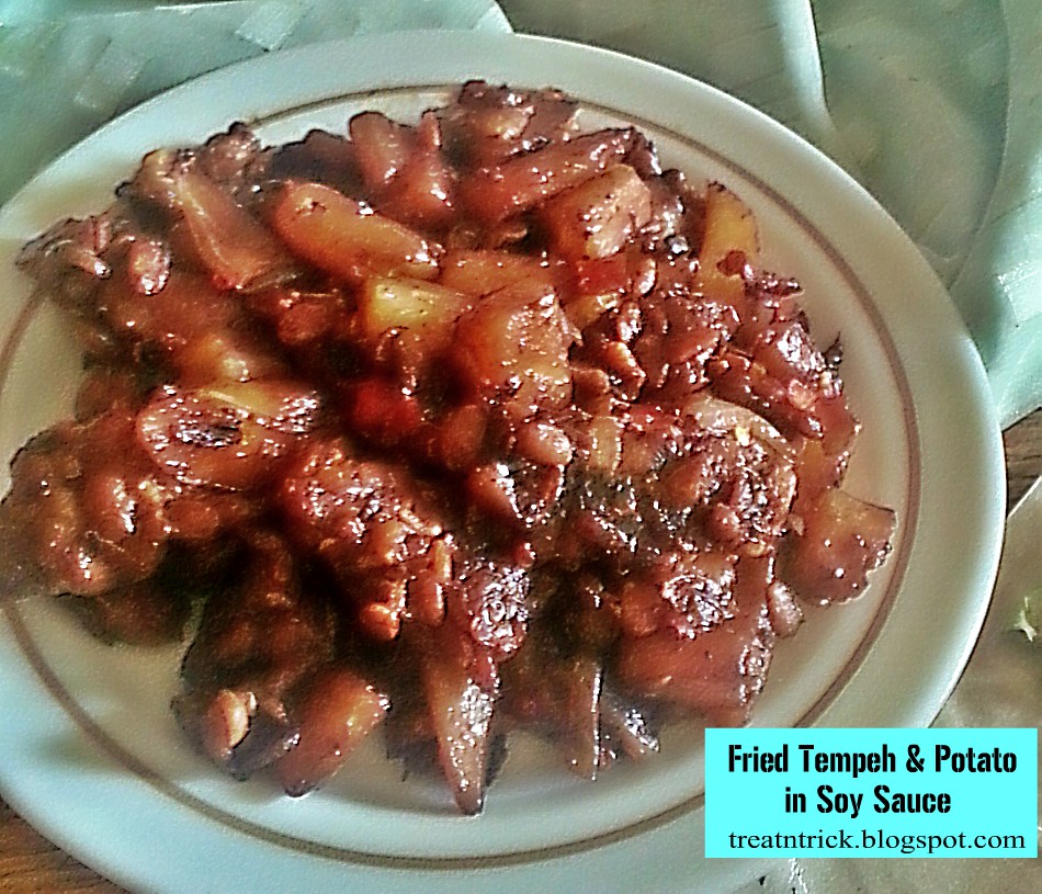 TREAT & TRICK FRIED TEMPEH & POTATO IN SOY SAUCE RECIPE