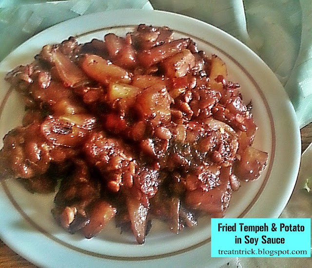 Fried Tempeh & Potato in Soy Sauce @ treatntrick.blogspot.com