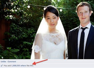 Mark Zuckerberg's Marriage get over 1 Million likes 