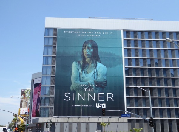 Giant Jessica Biel The Sinner billboard Sunset Strip Jessica Biel Sinner billboard