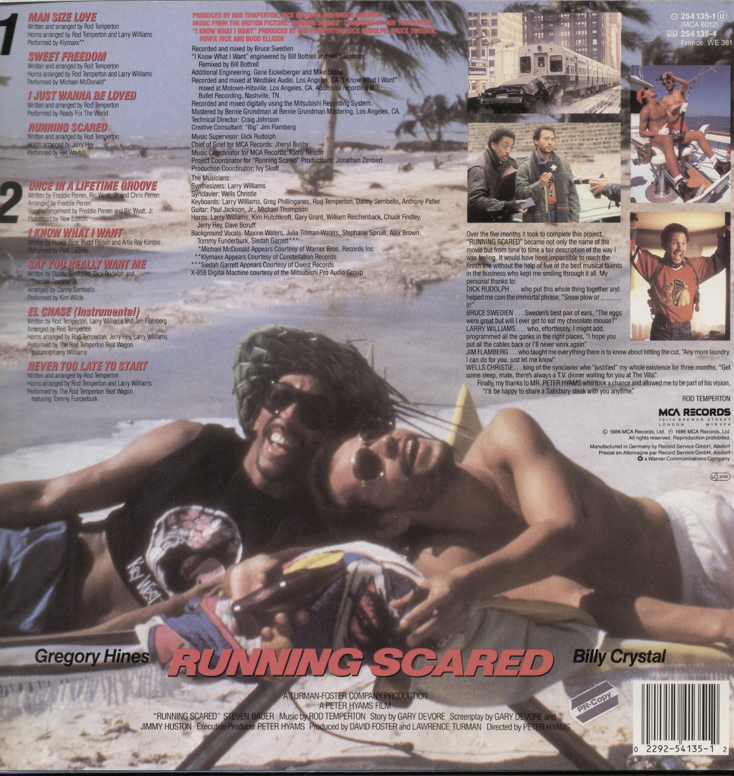 Running Scared 1986 Soundtrack