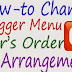 How To Change Blogger Top Menu's Order of Arrangement