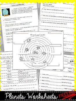 Iman's Home-School: Planets Worksheet Bundle