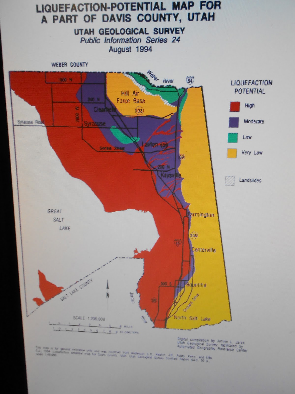 Utah County Liquefaction Map The Mystery Of Utah History: Liquefaction Danger: A Part Of Davis County  History