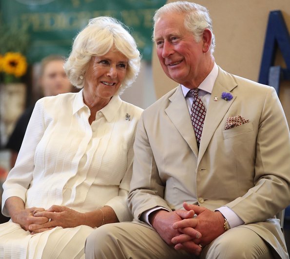 Prince Charles and Camilla, the Duchess of Cornwall visited Llandovery Railway Station to help celebrate the 150th anniversary. Fashions of Royals