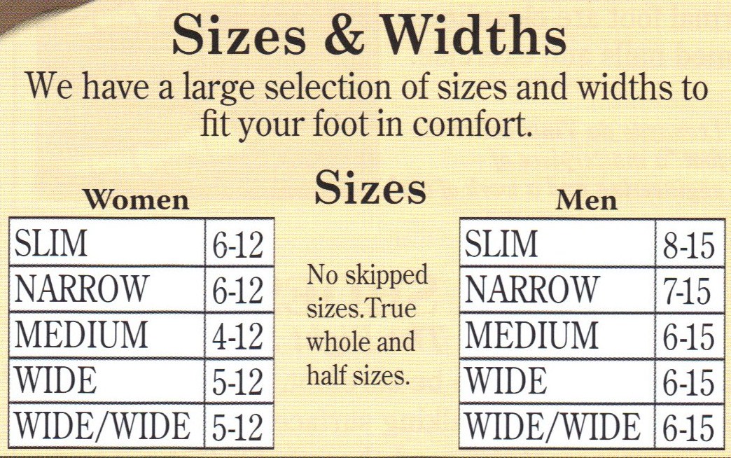 Sas Shoe Size Chart