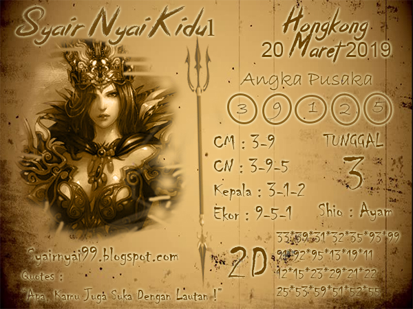 Syair Nyai Hongkong 20 Maret 2019