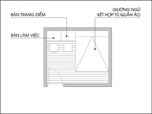 Cách bố trí khi thiết kế phòng ngủ nhỏ cho vợ chồng - Cách 2 thiet-ke-phong-ngu-nho-cho-vo-chong-2