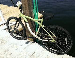 beach cruiser bike on a pier