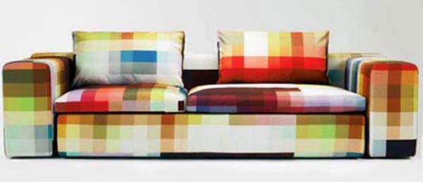 The tapestries on the furniture for this season