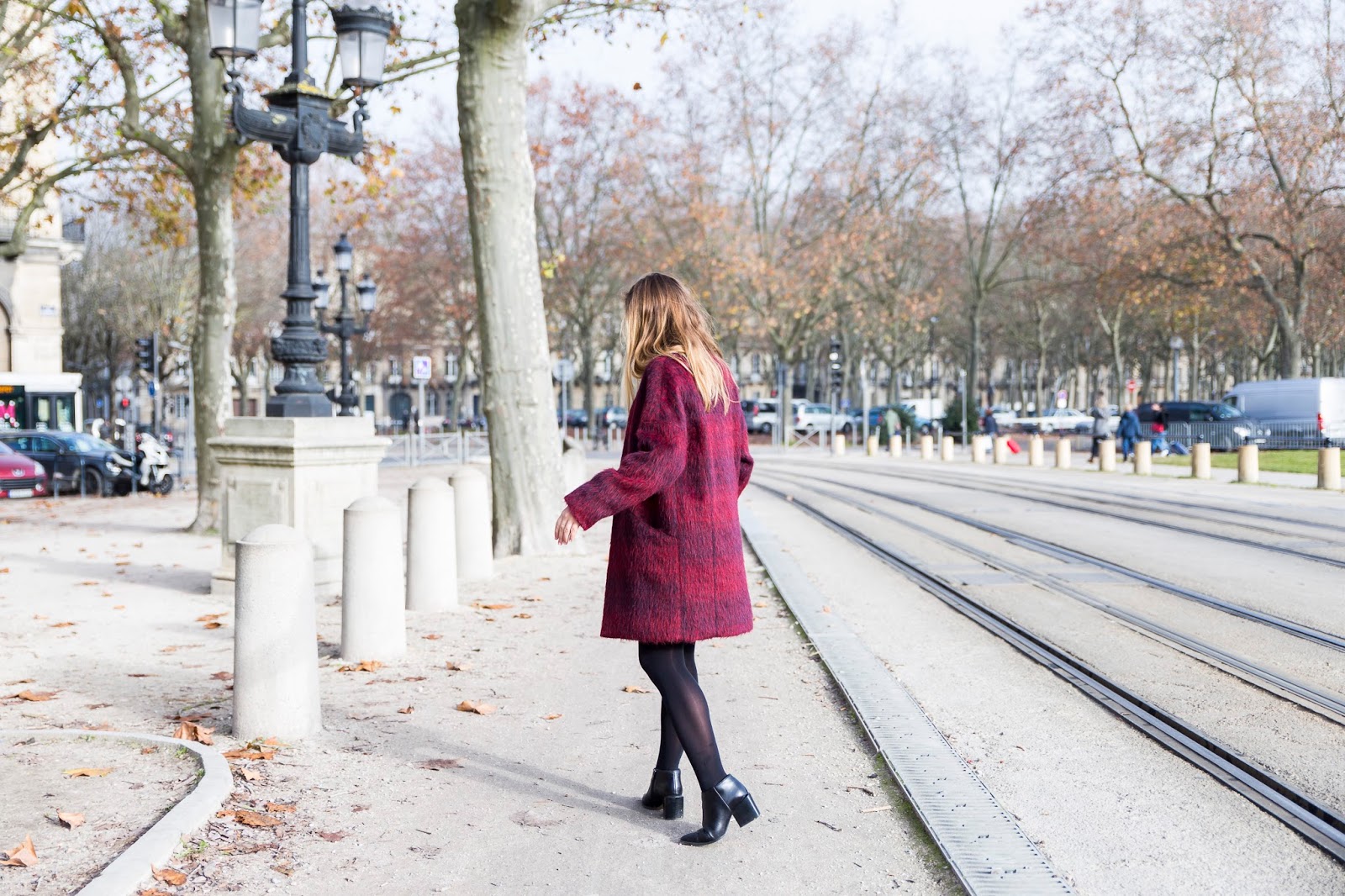 Manteau bordeaux blog mode bordeaux