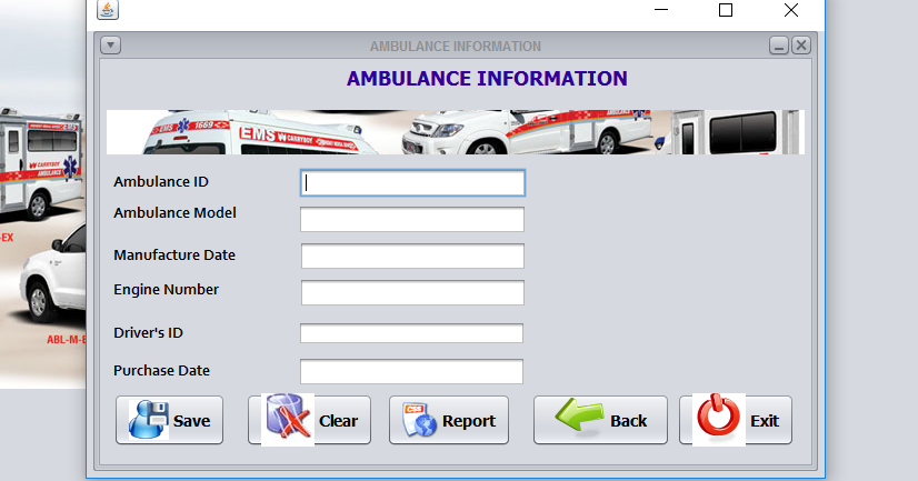 Ambulance management system Full Project With Database | C#