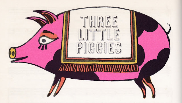 Children's Books, Illustration, John Alcorn, Mid Century Modern, Songs, Vintage, Pigs, Piggies