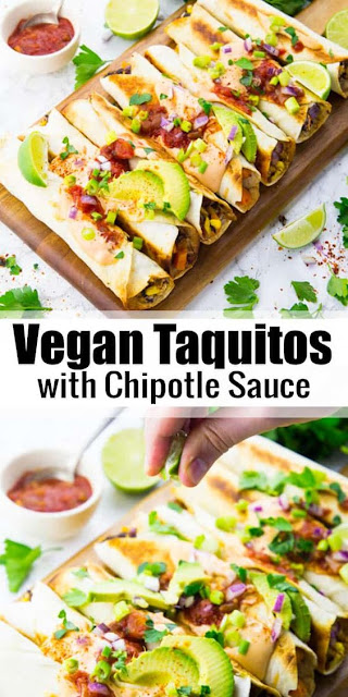 How To Make Vegan Taquitos with Chipotle Sauce