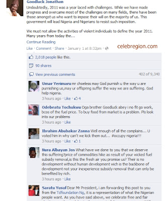 Goodluck Jonathan Sets World record, becomes the most cursed President on Facebook 2