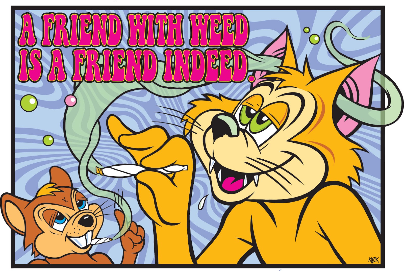 Inside The Rock Poster Frame Blog Frank Kozik Best Buds Art Print Frank Kozik Best Buds Art Print Release