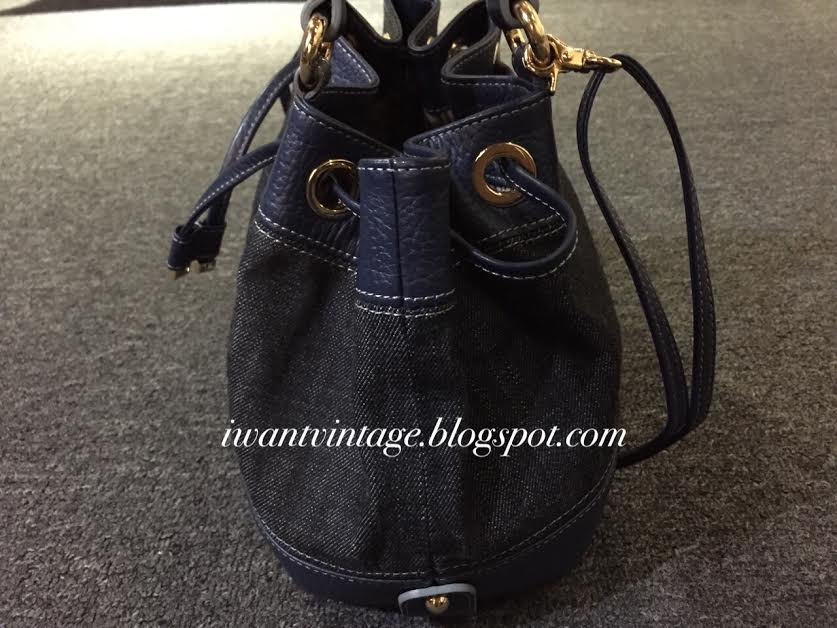 I Want Vintage Designer Handbags Burberry Blue Label I Want Vintage Designer Handbags Burberry Blue Label Denim Leather Bucket Bag