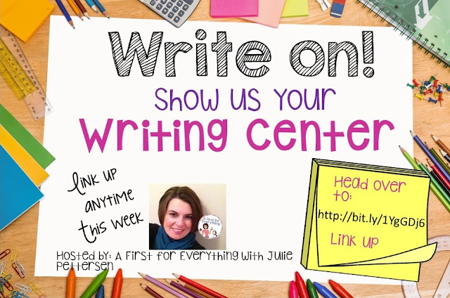 Link up to share photos of your classroom writing centers.