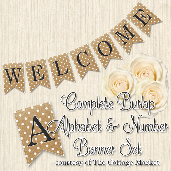 Free Printabe Complete Alphabet And Number Burlap Banner The Cottage Market
