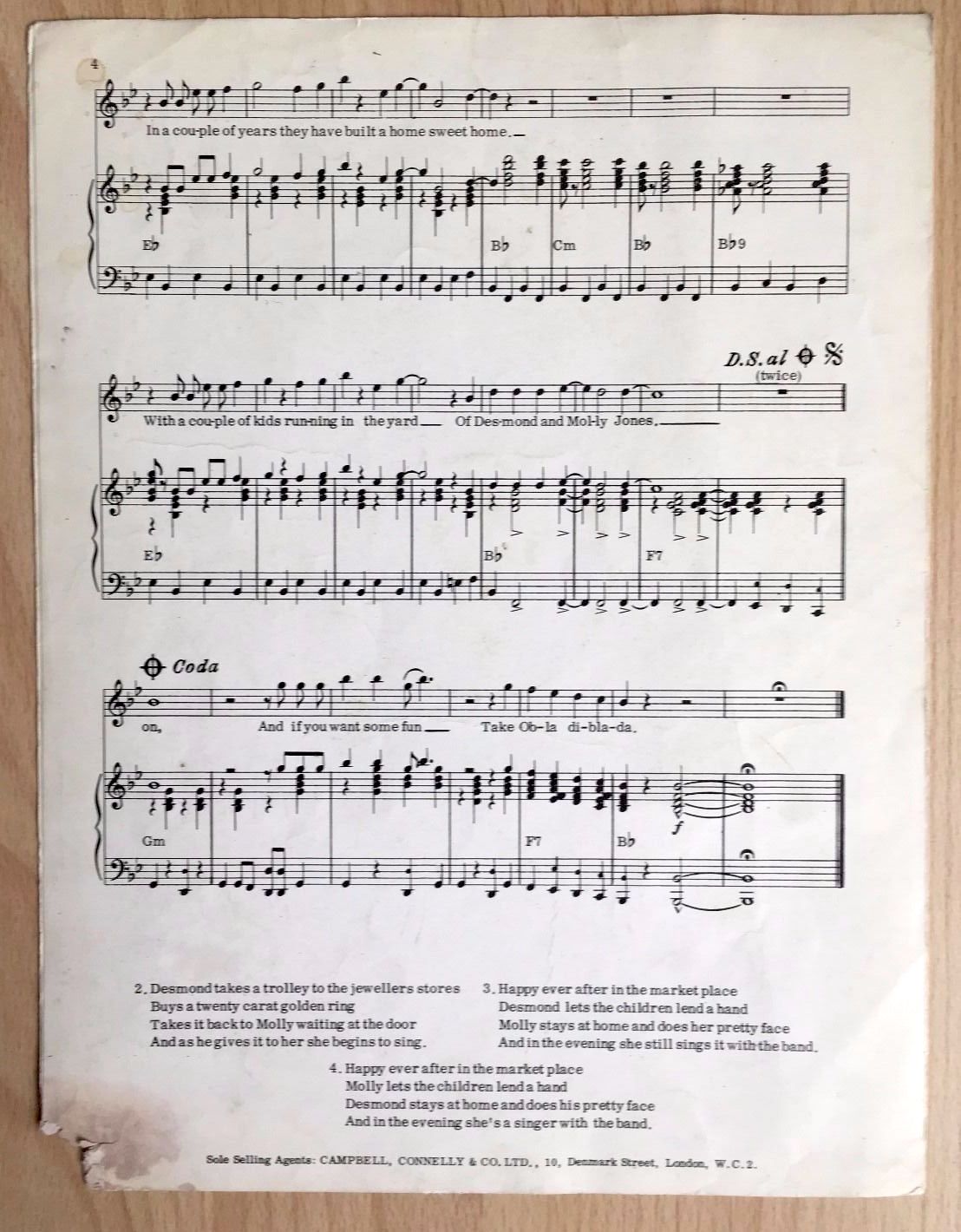 the glass onion beatles journal vintage beatles sheet music ob la beatles sheet music
