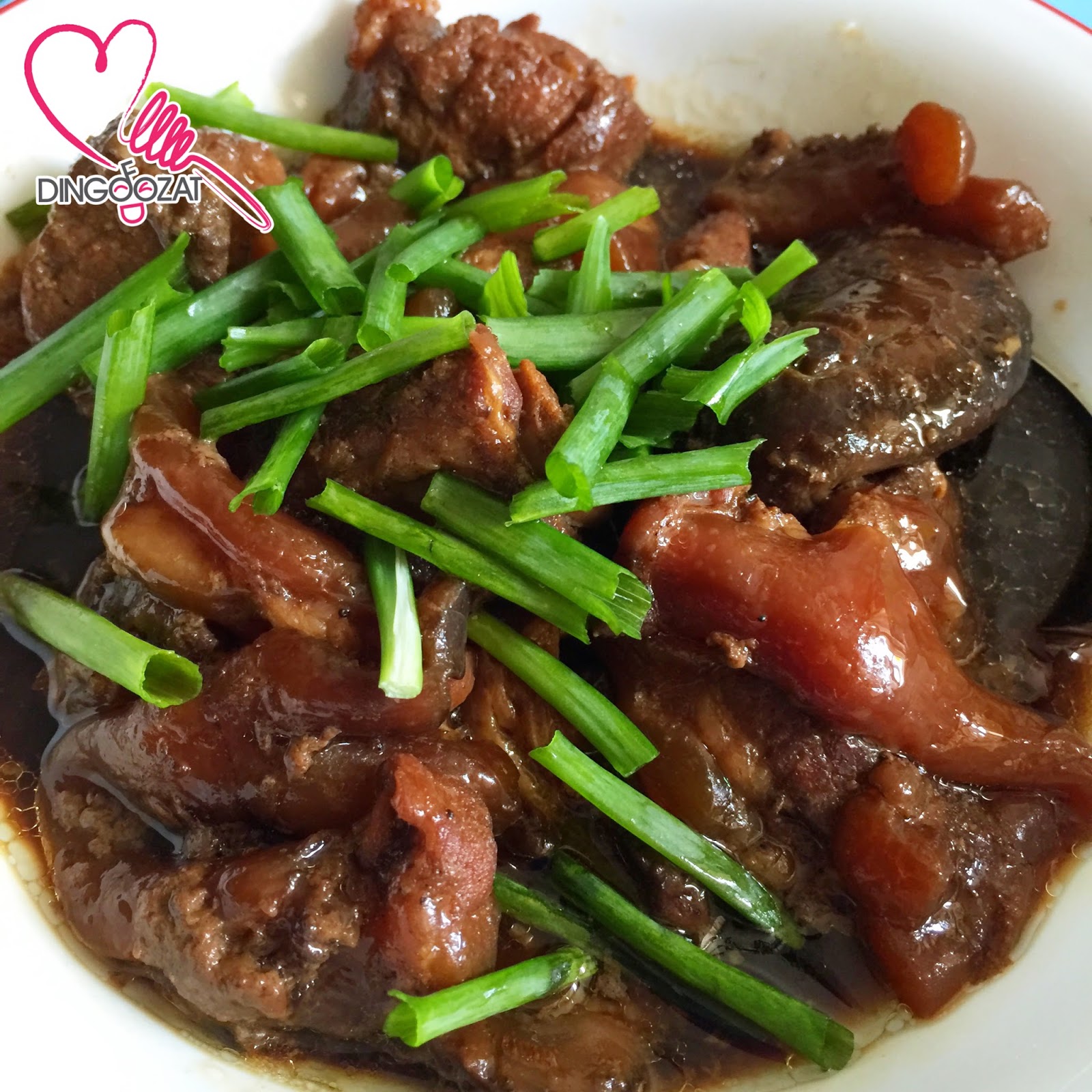 Miki's Food Archives Braised Meat With Pork Tendons & Mushrooms