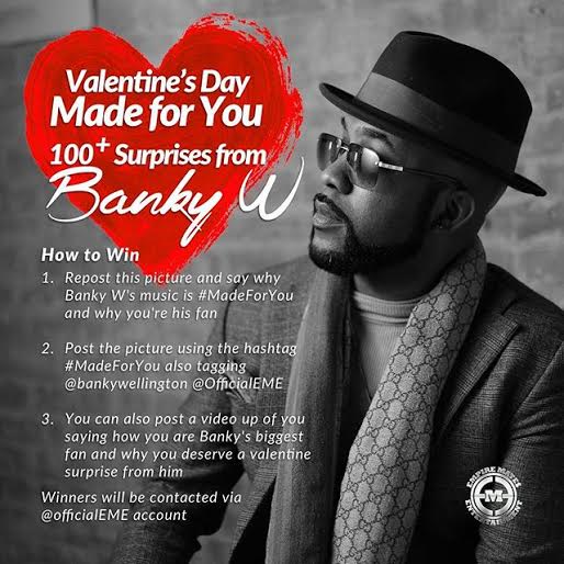 Ladies! Banky W Has A Valentine’s Day Surprise For You