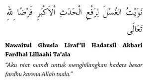 Niat Dan Tata Cara Mandi Wajib Yang Benar Disertai Sunnah Sunnahnya