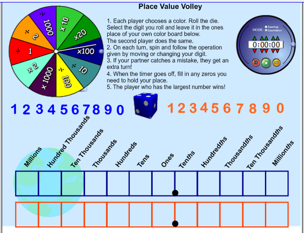 Place Value Volley