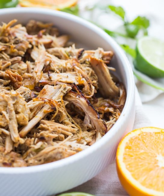 Crockpot Carnitas from Pork Tenderloin (Paleo, Whole30, Low Carb, Keto