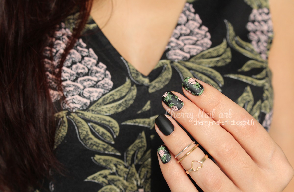 nail art ananas stylisé mode robe h&m