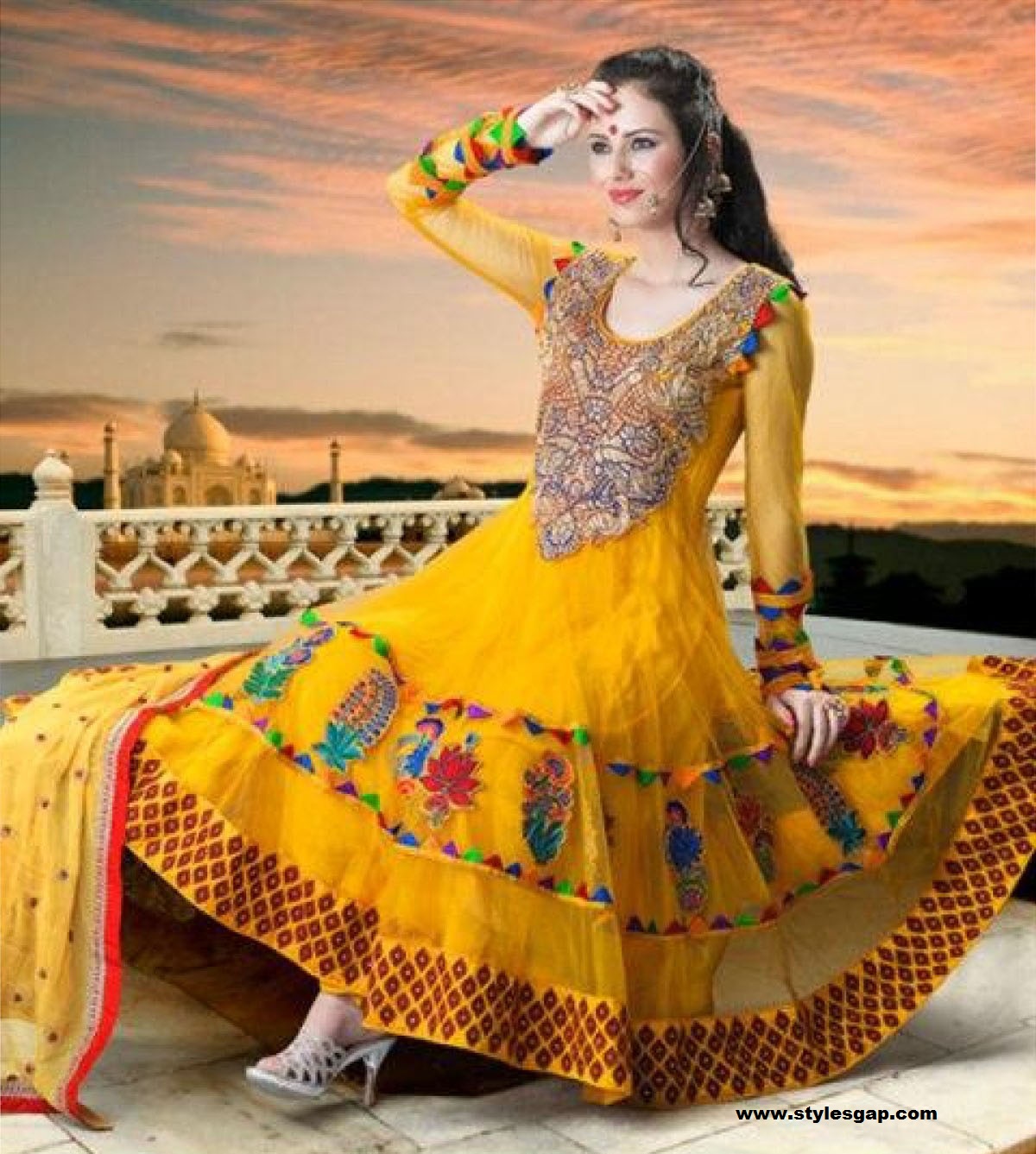 beautiful net frocks