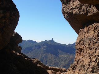 El Roque Nublo desde Cuevas de Caballero vistas del Roque Nublo